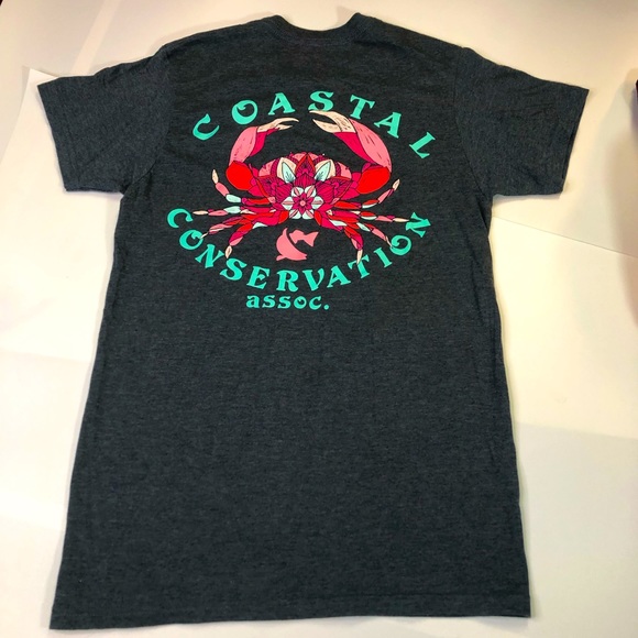Coastal Blue Tops - Coastal Conservation Ladies Sz Small Crab T-Shirt